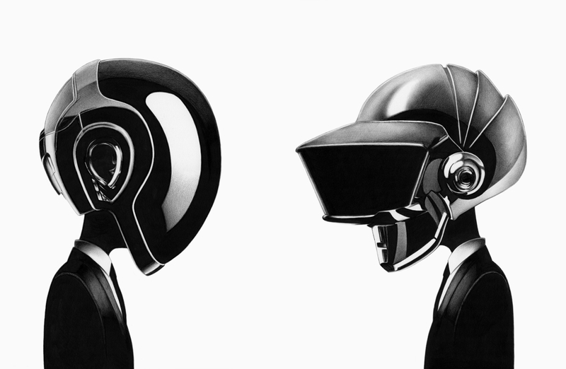  Joaquin Rodriguez ballpoint pen illustration boligrafo ilustracion Alter Daft Punk