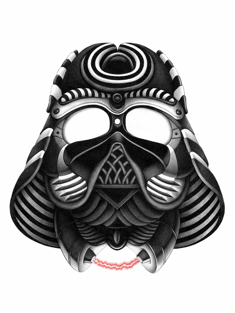 Joaquin Rodriguez Ilustracion Star Wars Vader Helmet