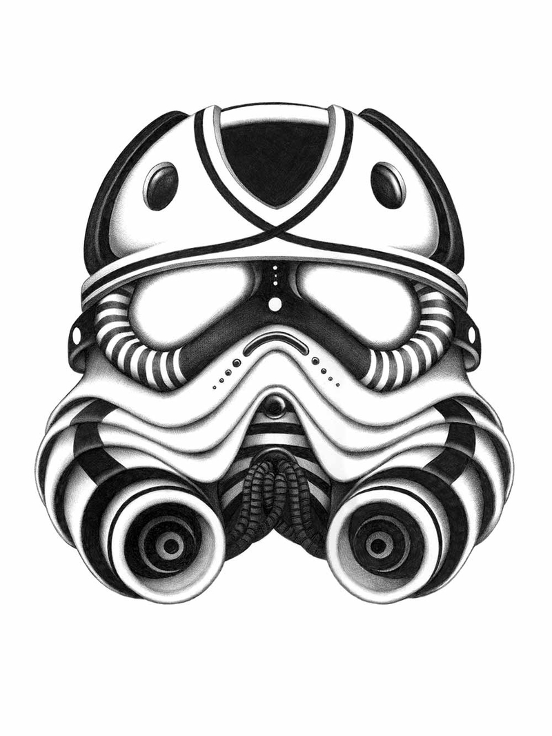 Joaquin Rodriguez Ilustracion Star Wars Trooper Helmet